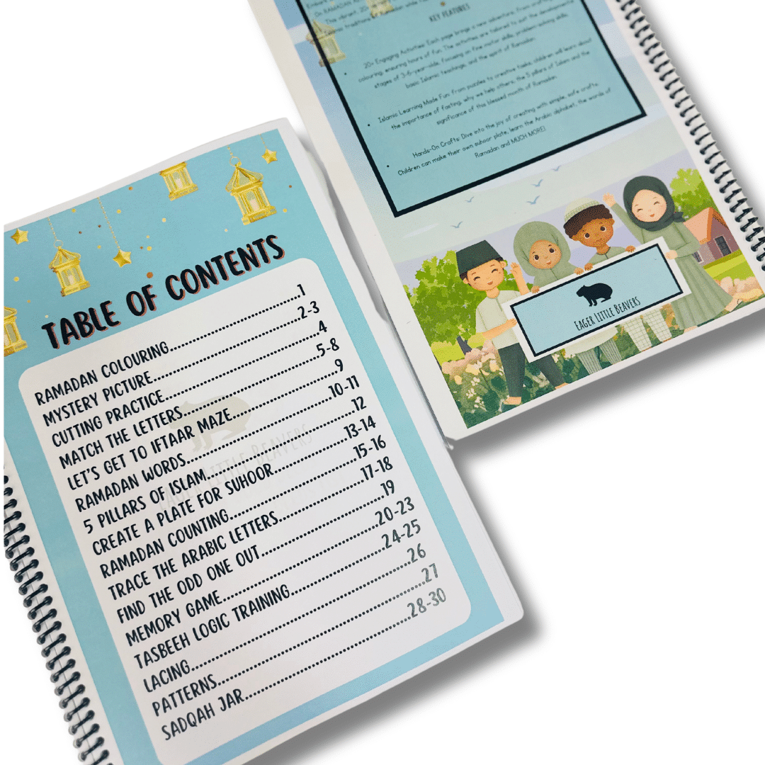 First Hands-On Ramadan Activity Book for Little Muslims (Ages 3-6)- PDF Printable - Eager Little ...